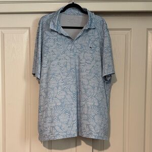 Vineyard Vines Light Blue Patterned Polo